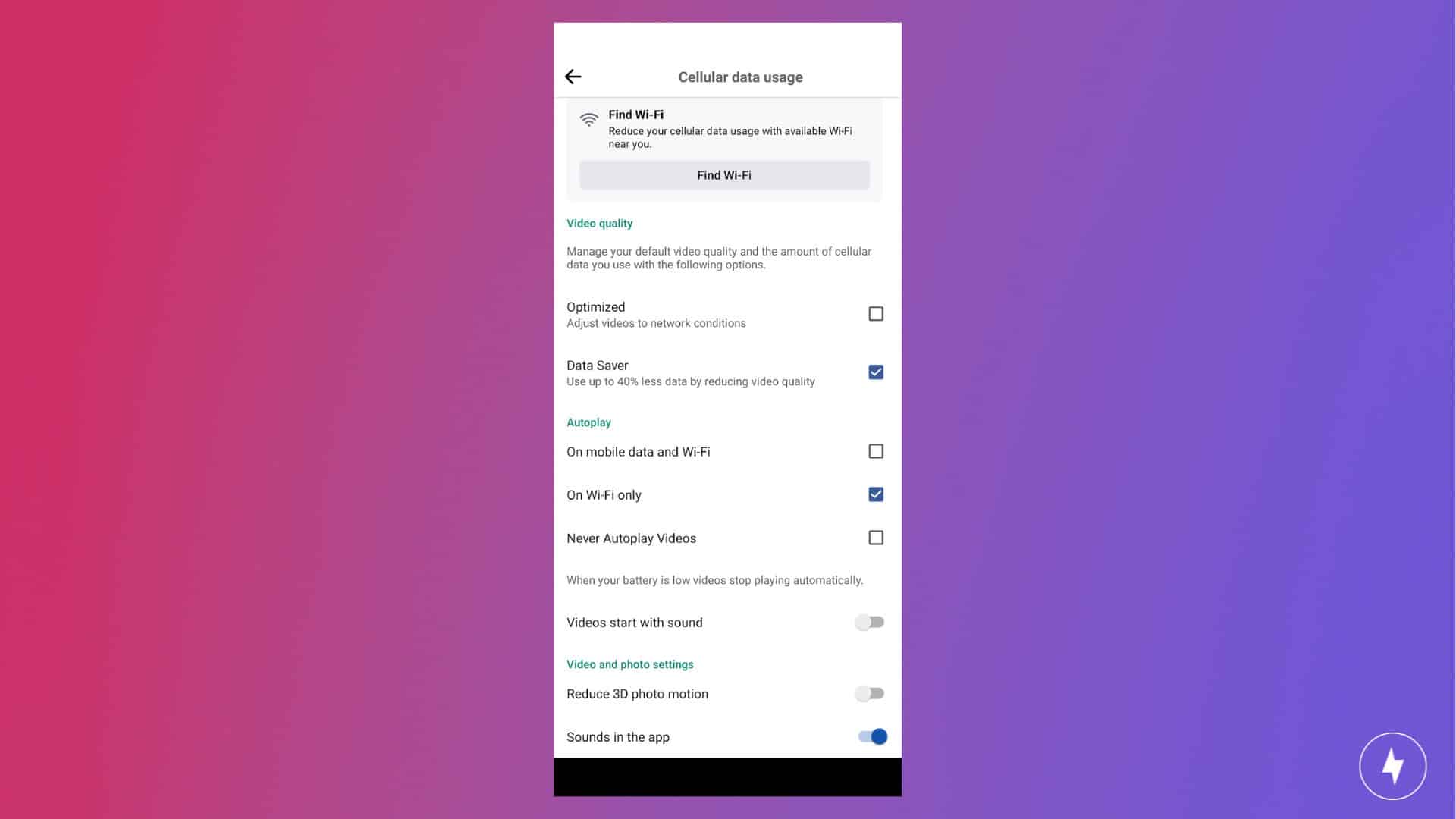 YouTube app settings on Android