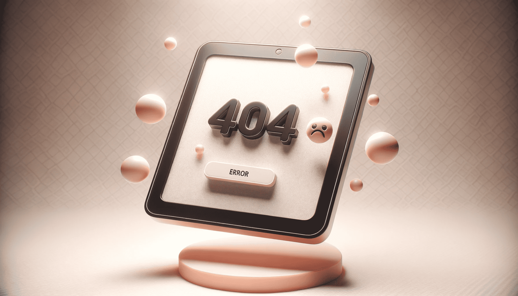 A tablet device displaying an HTTP 404 error
