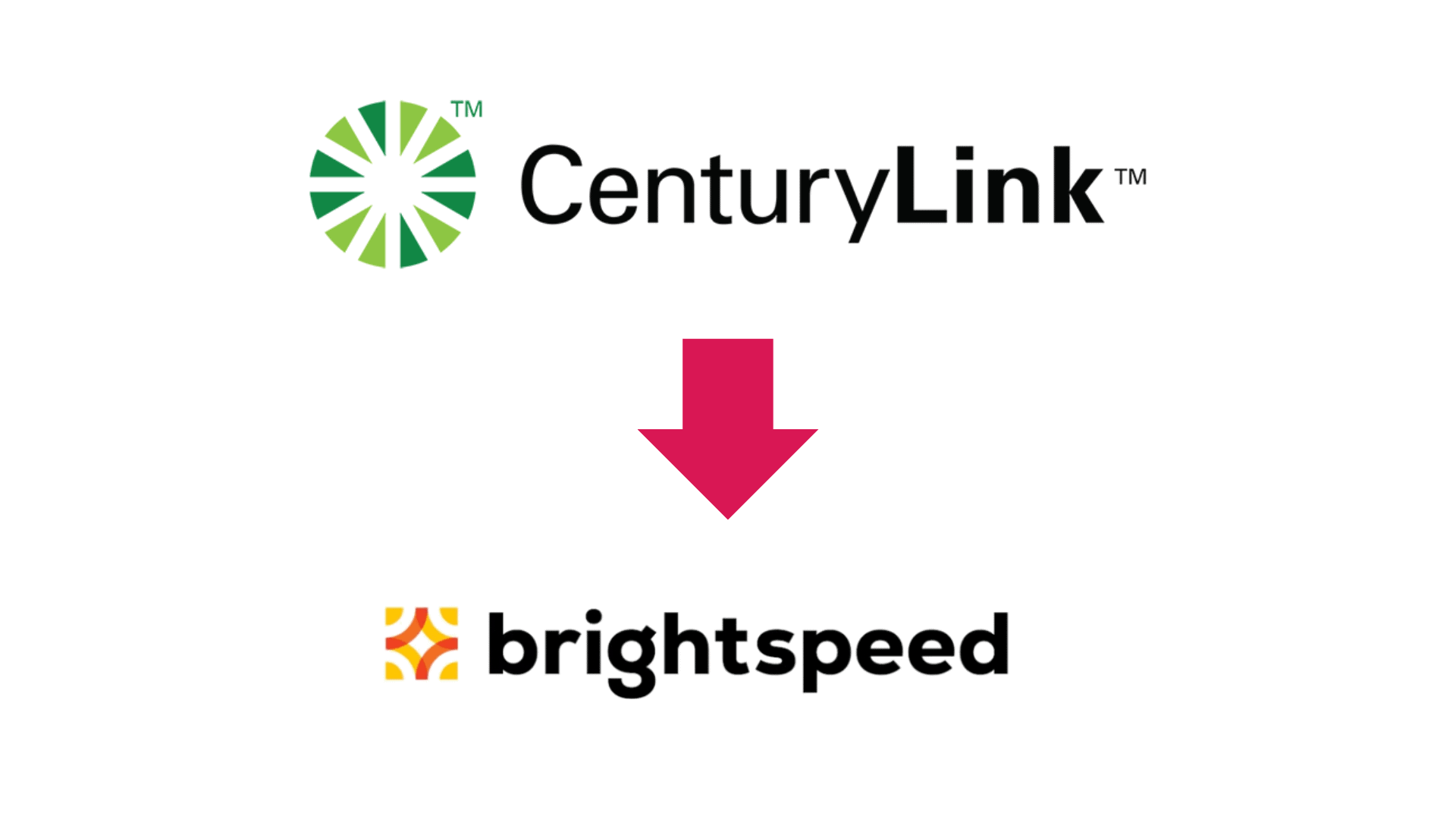 CenturyLink and Brightspeed logos with an arrow going from CenturyLink to Brightspeed 