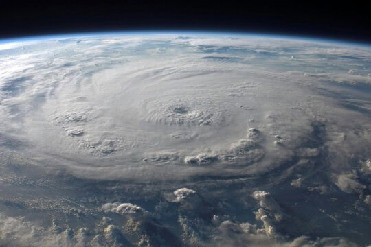 Hurricane, as seen from space.