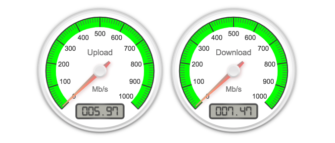 screenshot of BroadbandNow speed test tool