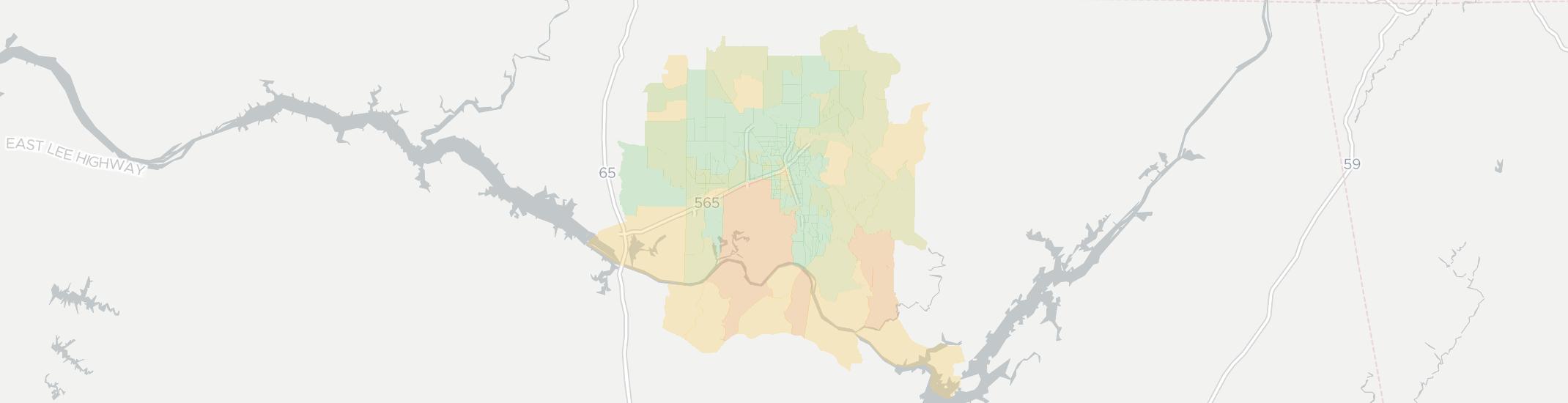 Huntsville Internet Competition Map. Click for interactive map.