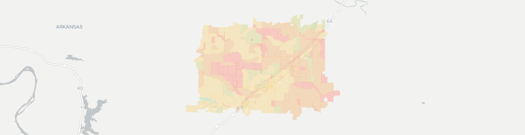 Beebe Internet Competition Map. Click for interactive map.