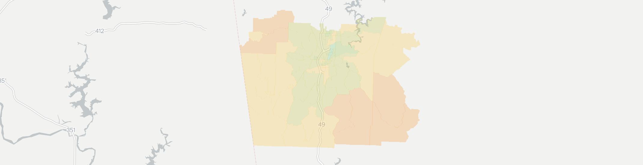Fayetteville Internet Competition Map. Click for interactive map.