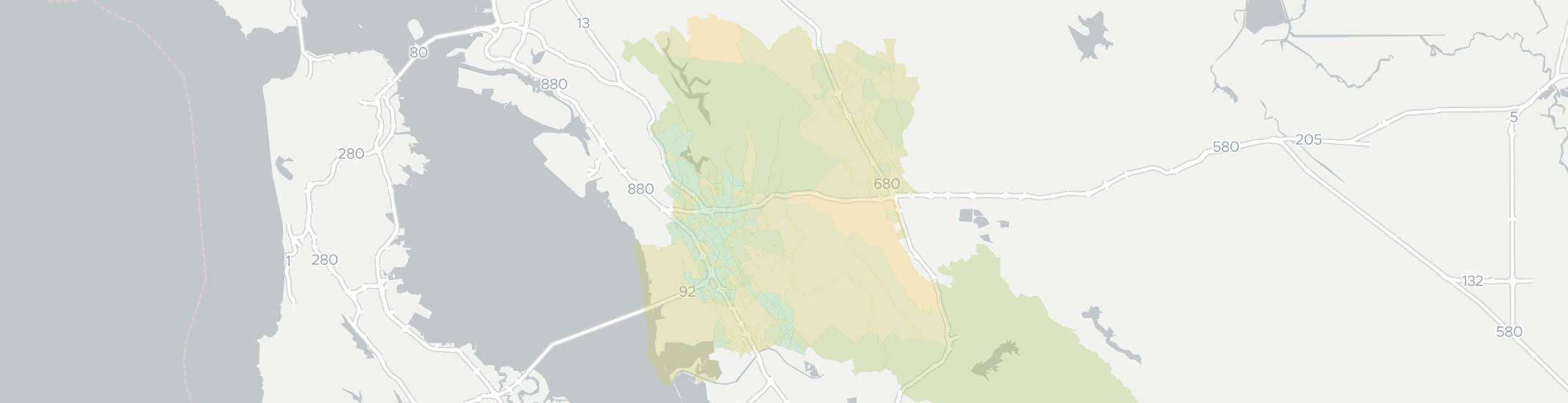 Castro Valley Internet Competition Map. Click for interactive map