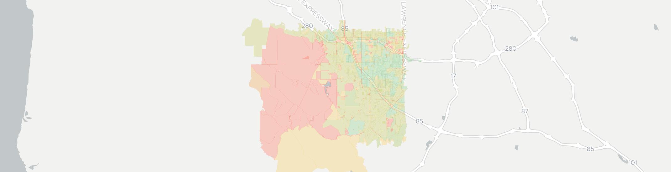 Cupertino Internet Competition Map. Click for interactive map.