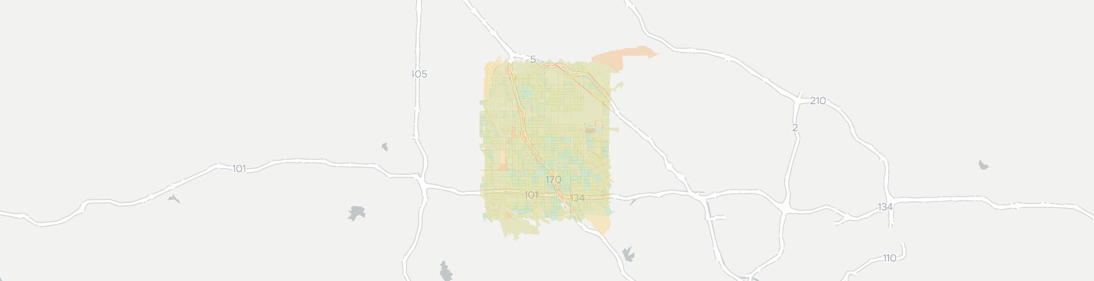 North Hollywood Internet Competition Map. Click for interactive map.