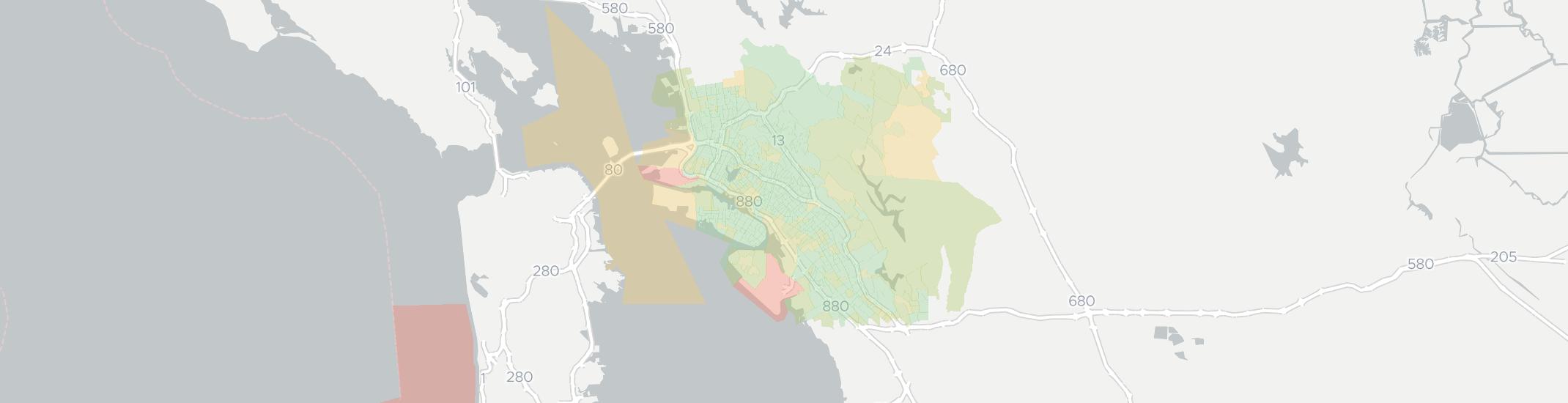 Oakland Internet Competition Map. Click for interactive map.