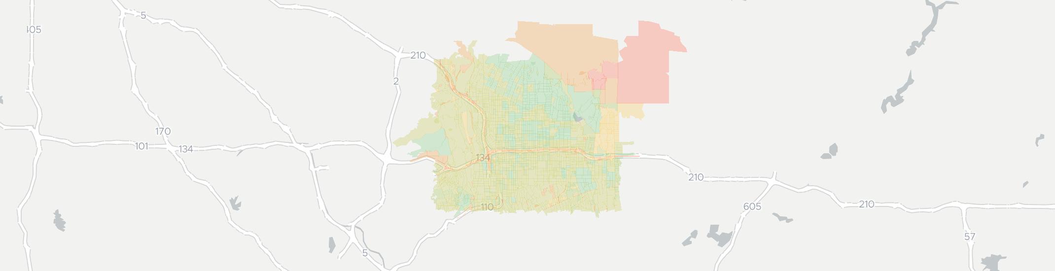 Pasadena Internet Competition Map. Click for interactive map.