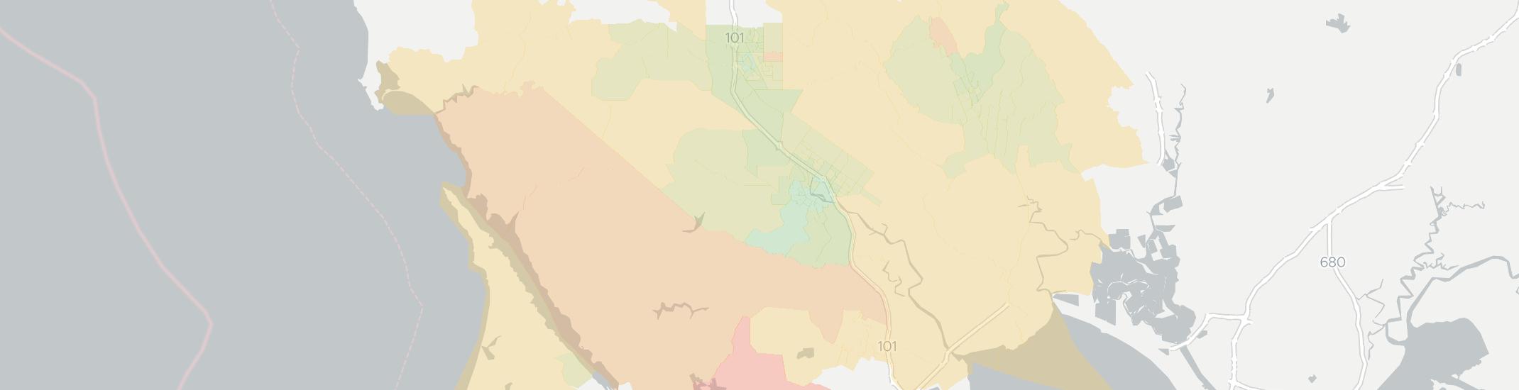 Petaluma Internet Competition Map. Click for interactive map.