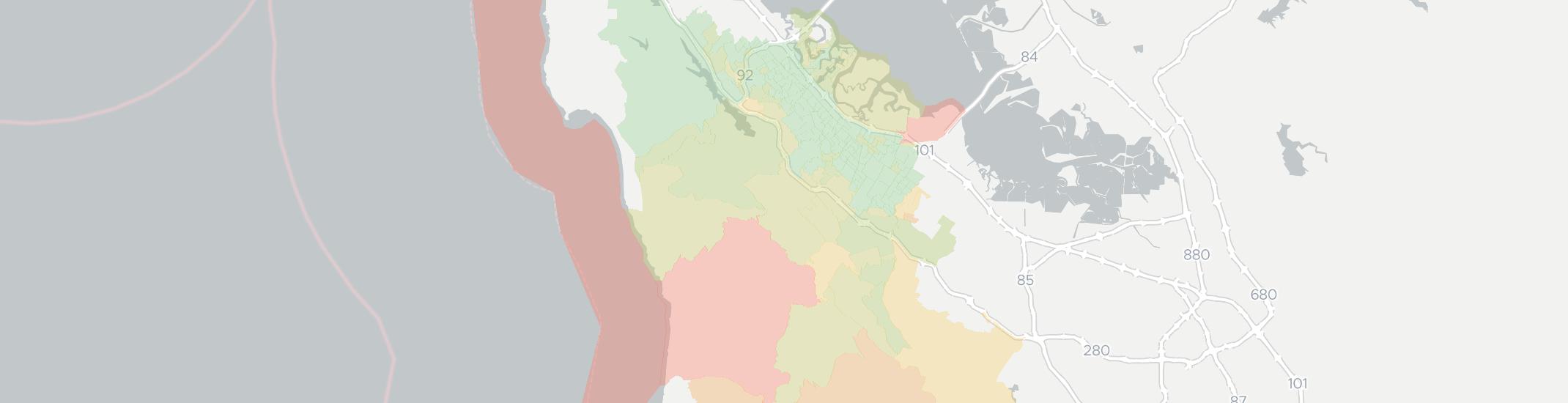 Redwood City Internet Competition Map. Click for interactive map.