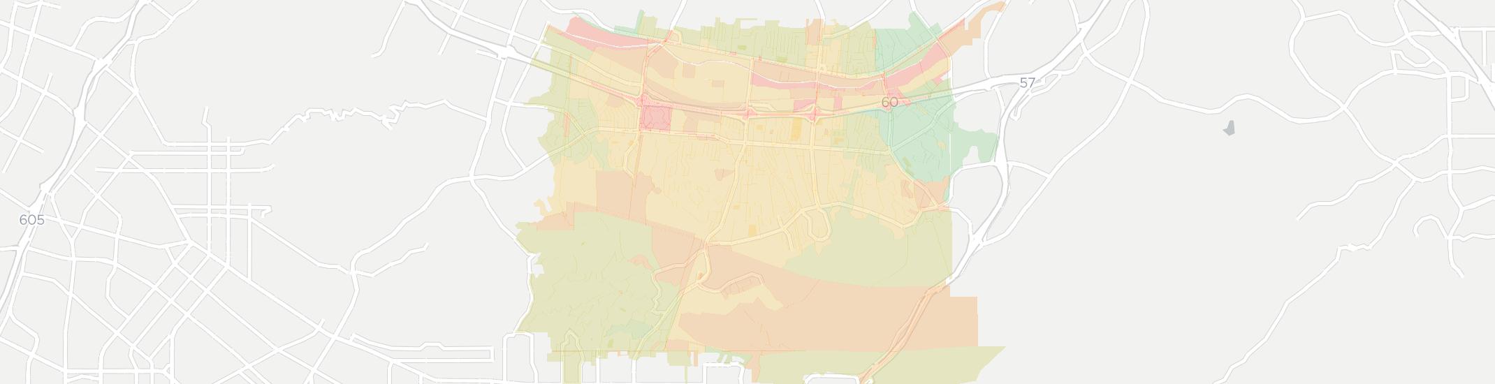 Rowland Heights Internet Competition Map. Click for interactive map