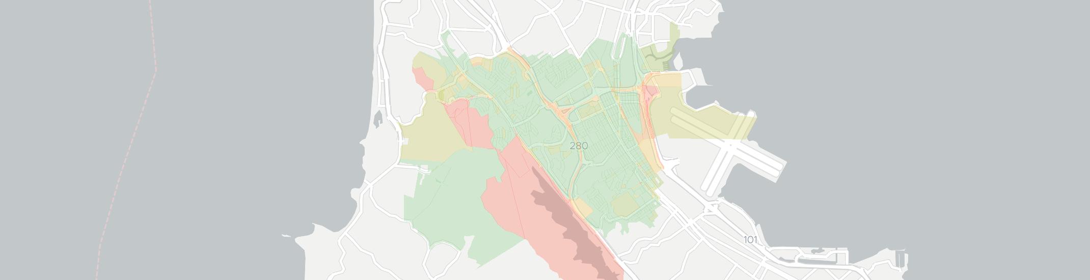 San Bruno Internet Competition Map. Click for interactive map.