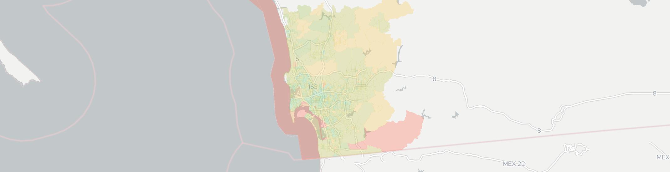 San Diego Internet Competition Map. Click for interactive map.