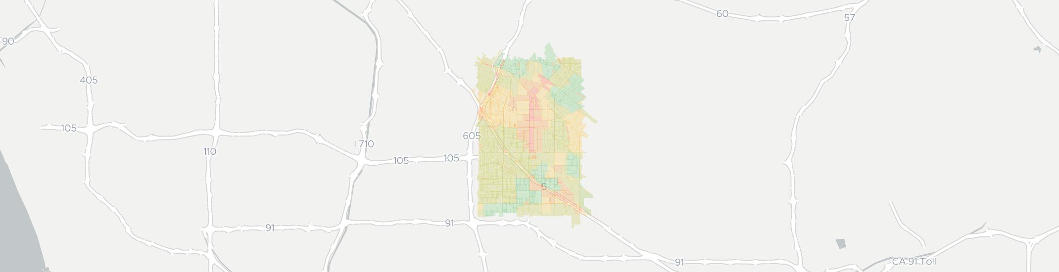 Santa Fe Springs Internet Competition Map. Click for interactive map.