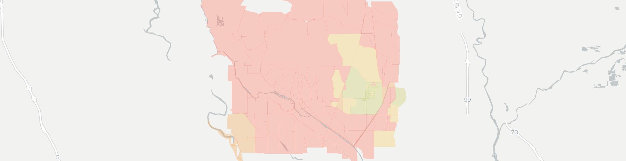 Sutter Internet Competition Map. Click for interactive map.