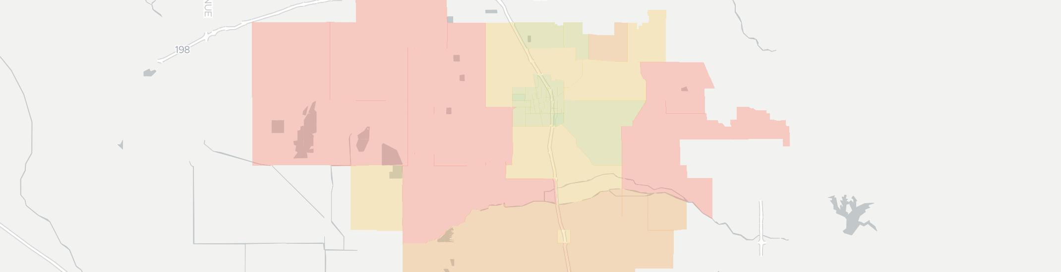 Tulare Internet Competition Map. Click for interactive map.