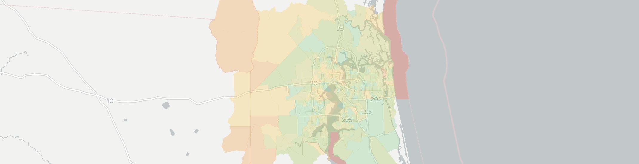 Jacksonville Internet Competition Map. Click for interactive map.