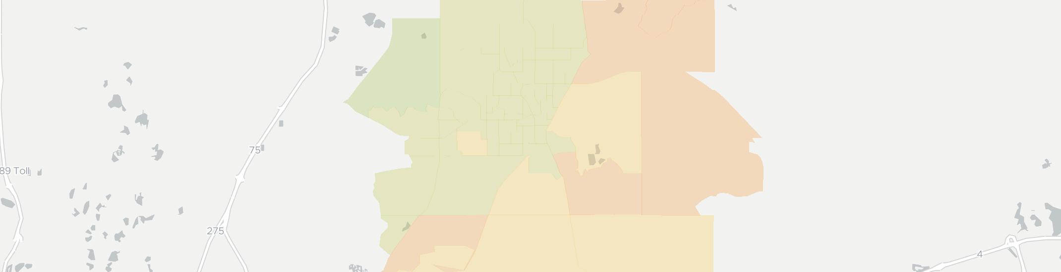 Zephyrhills Internet Competition Map. Click for interactive map
