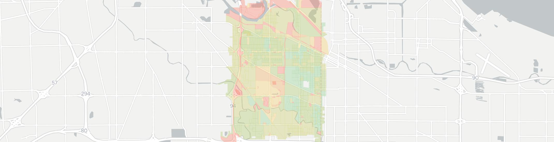 Calumet City Internet Competition Map. Click for interactive map.