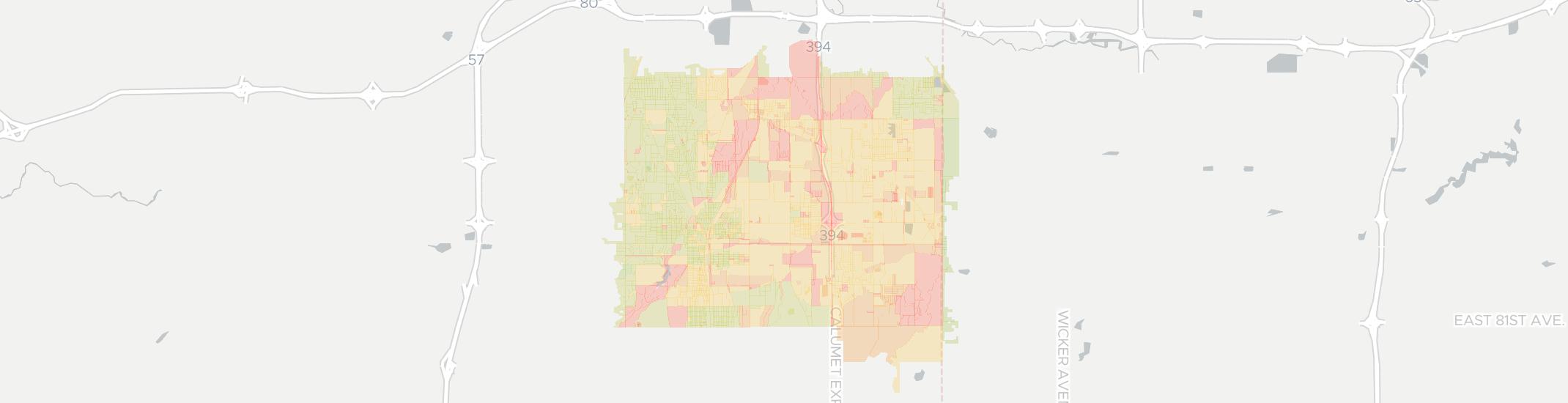 Chicago Heights Internet Competition Map. Click for interactive map