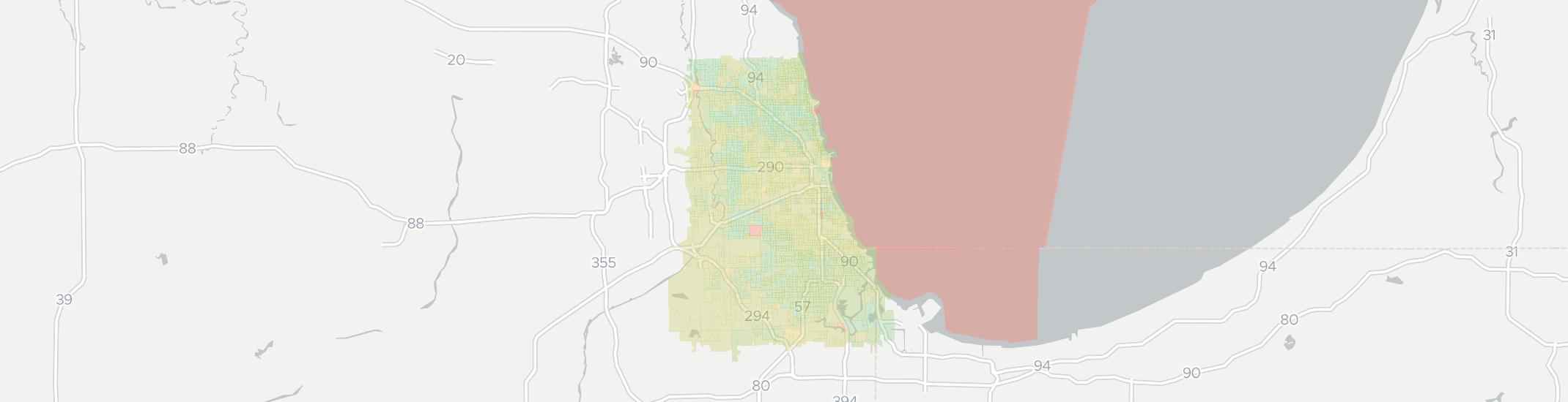 Chicago Internet Competition Map. Click for interactive map