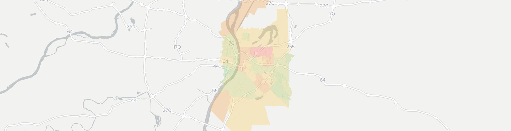East St. Louis Internet Competition Map. Click for interactive map.