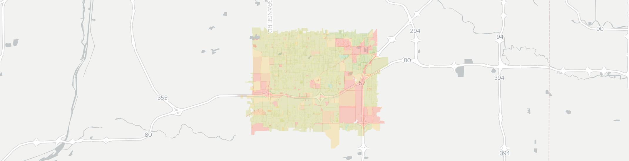 Tinley Park Internet Competition Map. Click for interactive map.