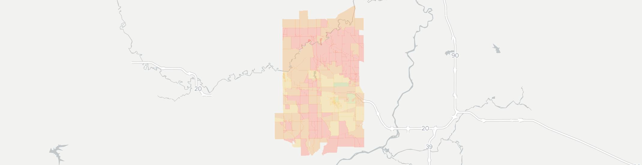 Winnebago Internet Competition Map. Click for interactive map.