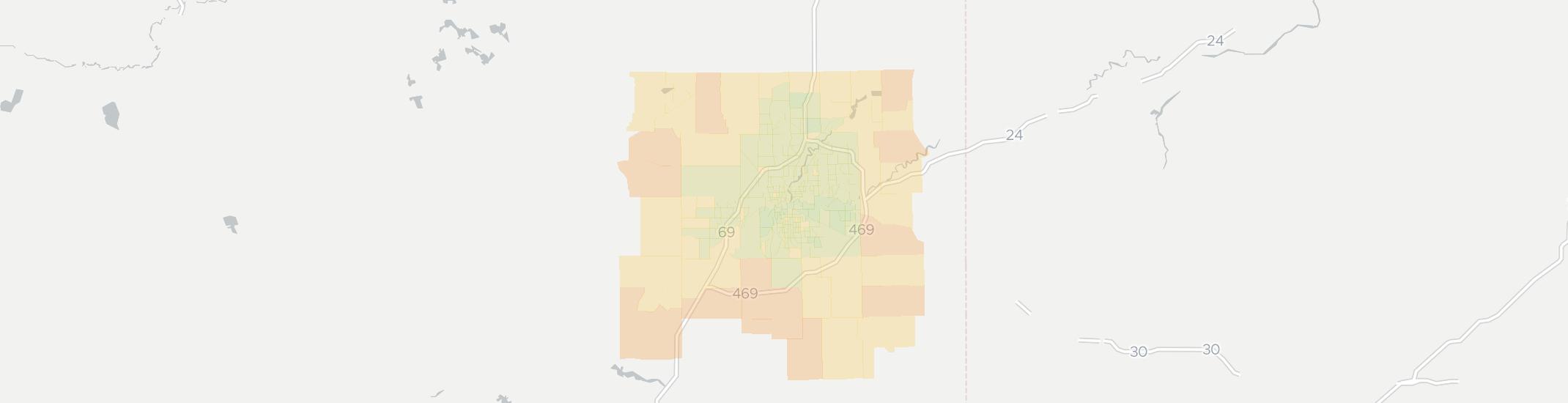 Fort Wayne Internet Competition Map. Click for interactive map.