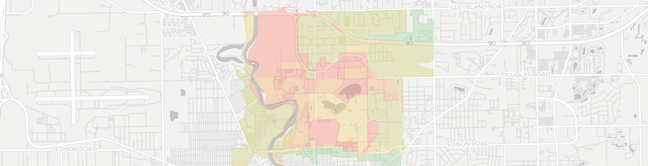 Notre Dame Internet Competition Map. Click for interactive map.