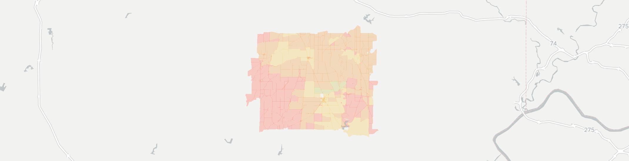 Osgood Internet Competition Map. Click for interactive map.