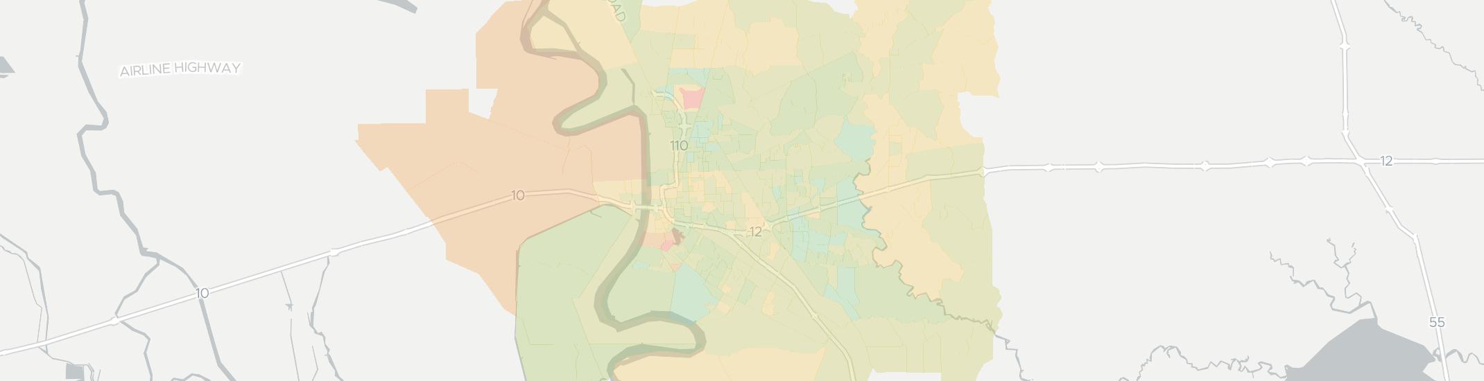 Baton Rouge Internet Competition Map. Click for interactive map.