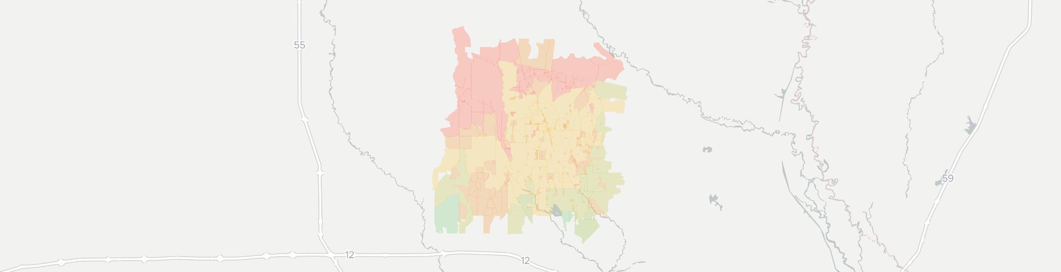 Folsom Internet Competition Map. Click for interactive map.