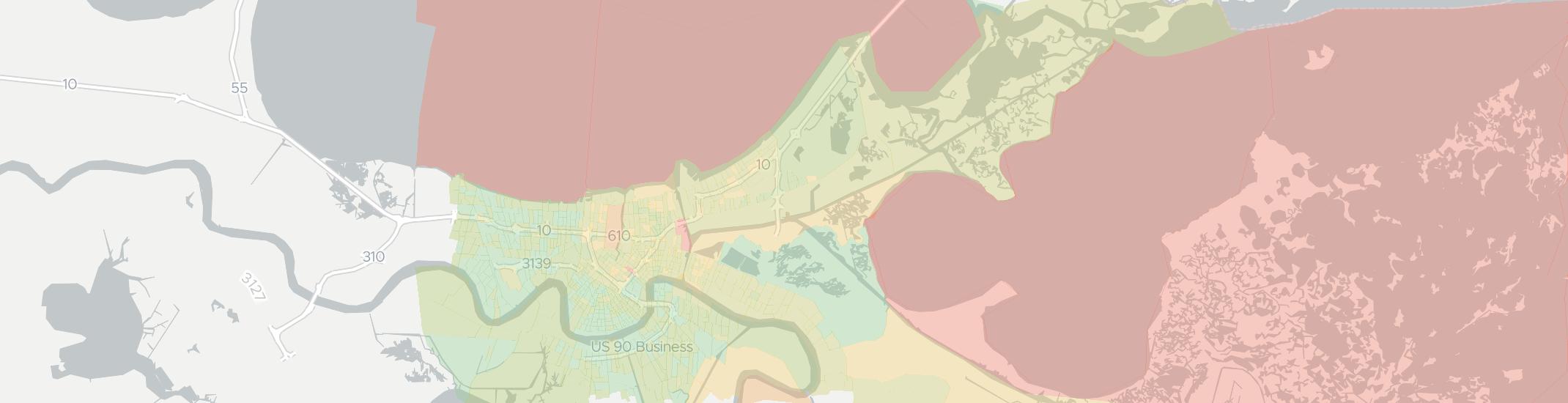 New Orleans Internet Competition Map. Click for interactive map.