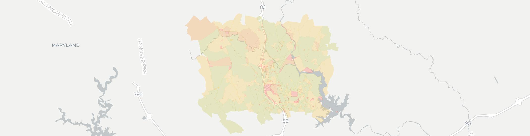 Cockeysville Internet Competition Map. Click for interactive map