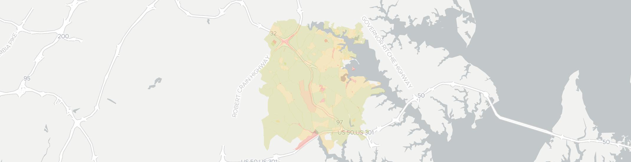 Crownsville Internet Competition Map. Click for interactive map