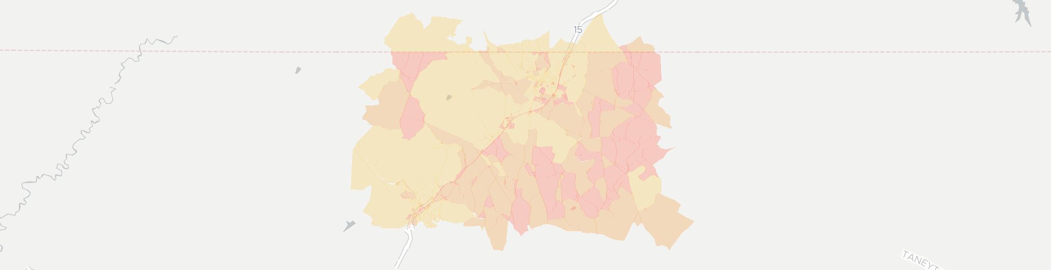 Emmitsburg Internet Competition Map. Click for interactive map.