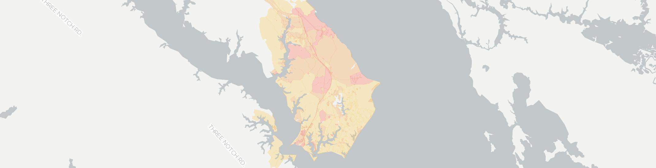 Lusby Internet Competition Map. Click for interactive map.