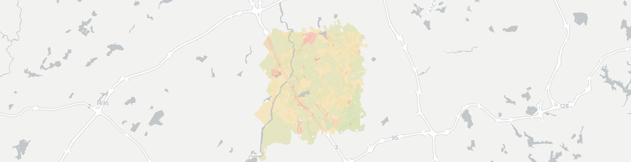 Billerica Internet Competition Map. Click for interactive map.