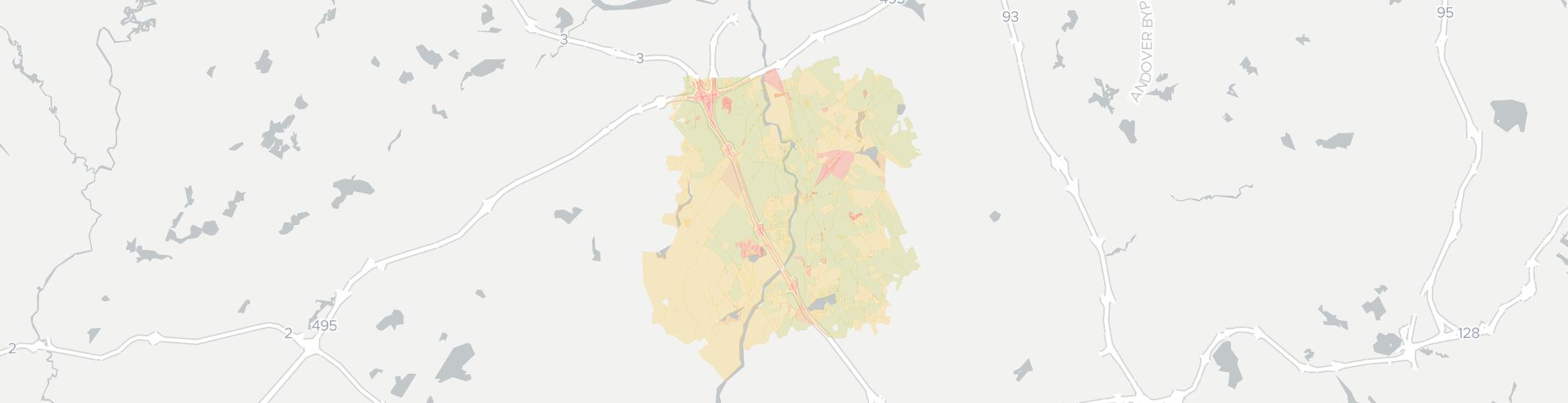 North Billerica Internet Competition Map. Click for interactive map