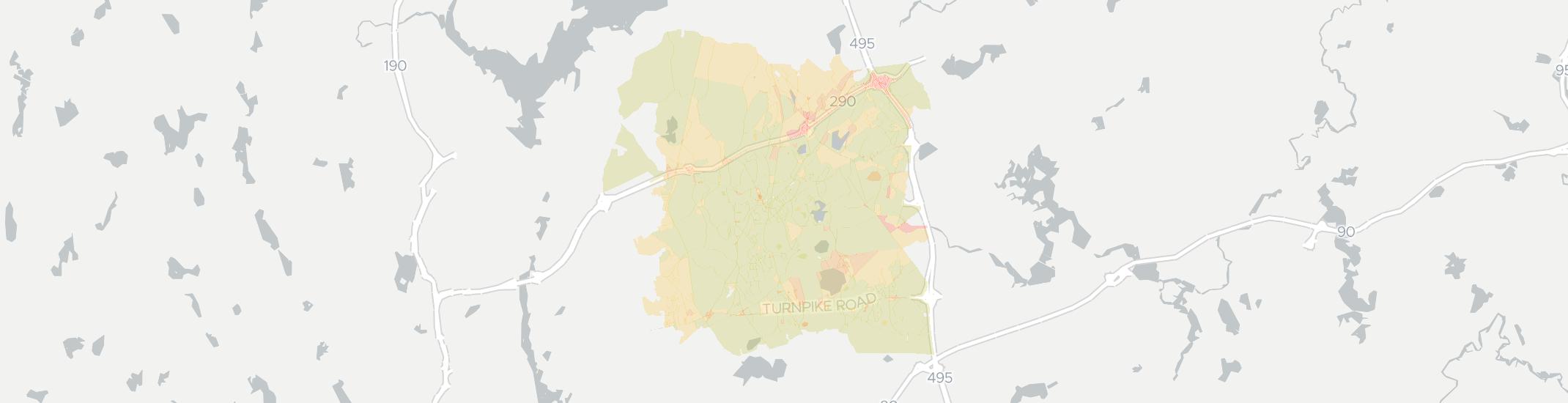 Northborough Internet Competition Map. Click for interactive map