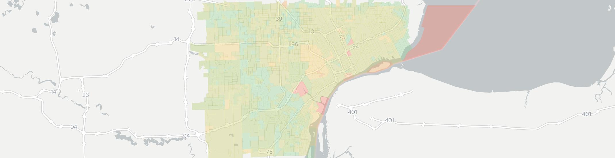 Detroit Internet Competition Map. Click for interactive map