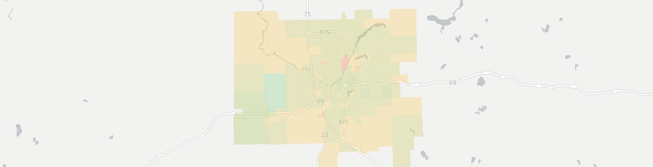 Flint Internet Competition Map. Click for interactive map.