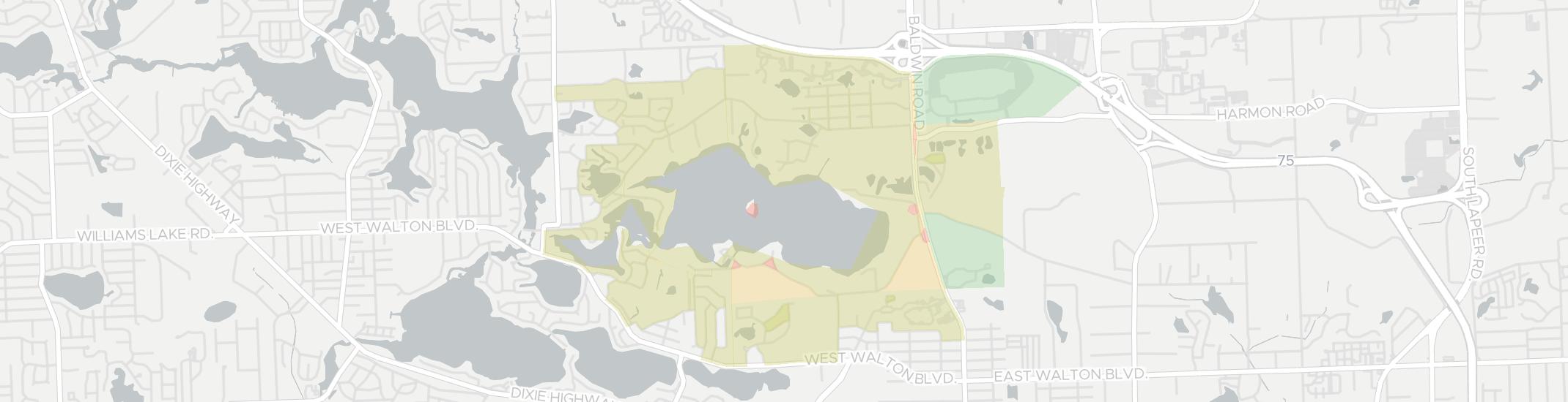 Lake Angelus Internet Competition Map. Click for interactive map.