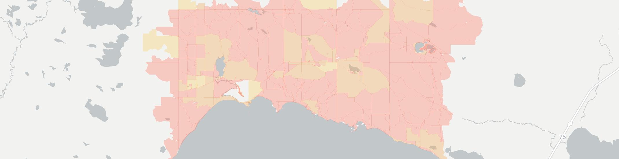 Naubinway Internet Competition Map. Click for interactive map