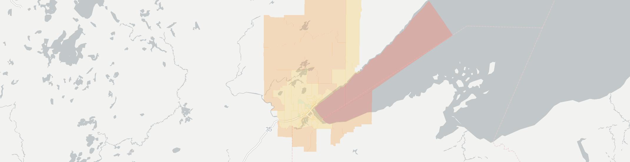 Duluth Internet Competition Map. Click for interactive map.