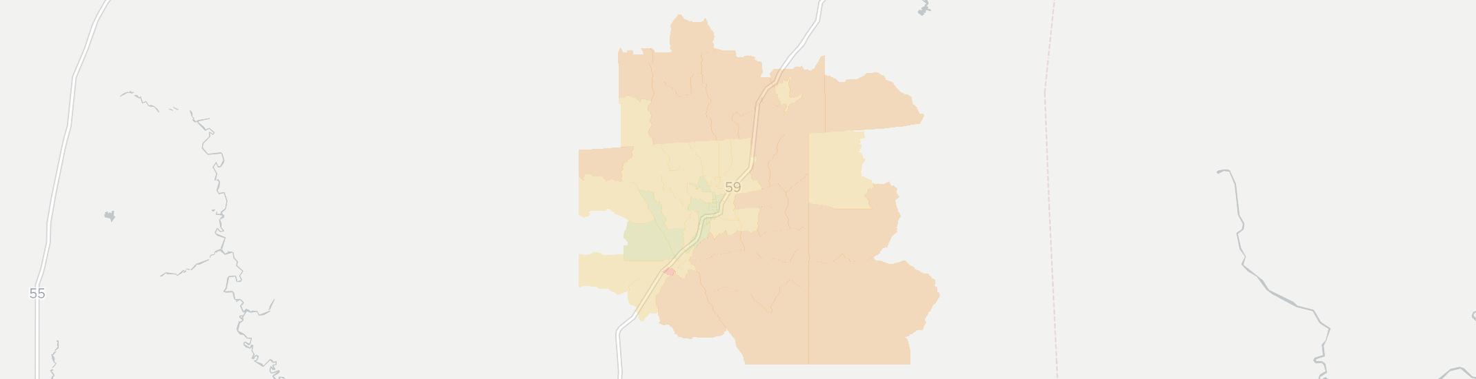 Laurel Internet Competition Map. Click for interactive map