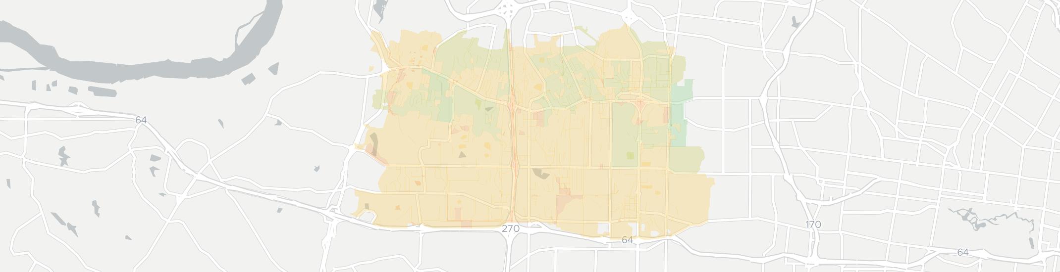 Creve Coeur Internet Competition Map. Click for interactive map