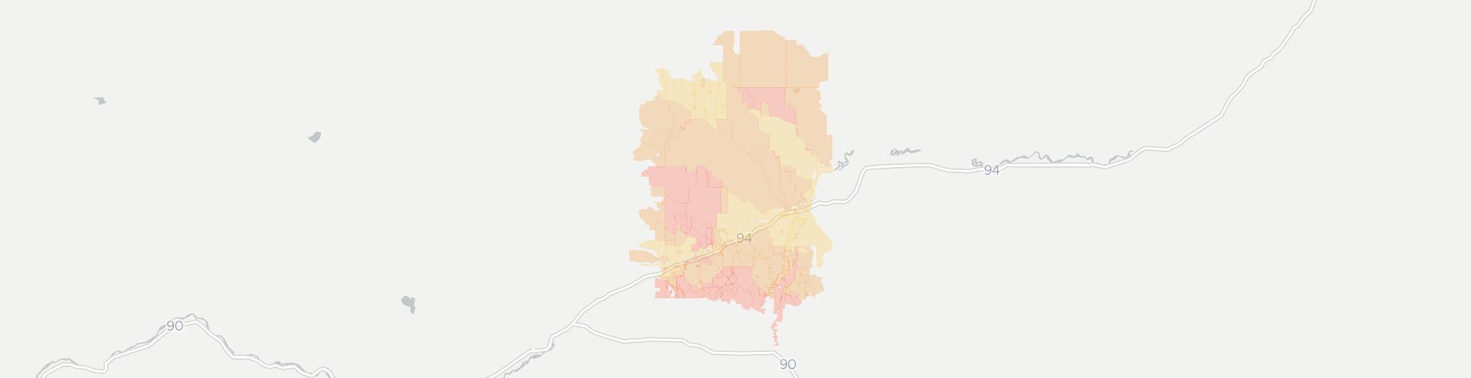 Custer Internet Competition Map. Click for interactive map